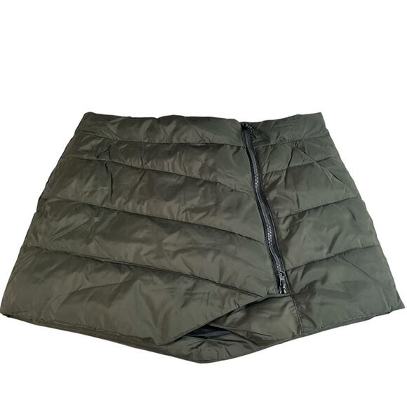 ICEBURG Outerwear Puffer Olive Green Skirt Med Pockets Full Zip100% Polyester - Picture 12 of 12